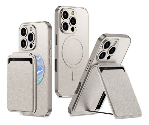 B Para Apple 16pro/promax Funda, Funda De Tarjeta Magnética