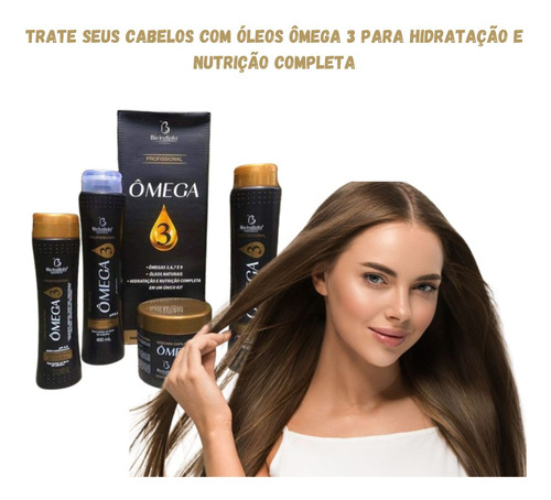 Kit Capilar Profissional Ômega 3 Bio Instinto Com 4 Itens