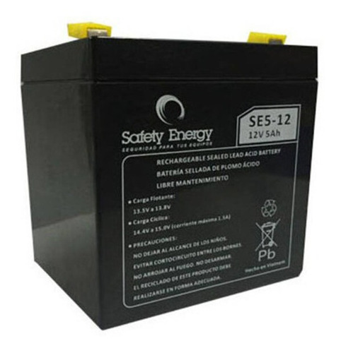Batería De Gel Recargable Safety Energy Se5-12 12v 5ah