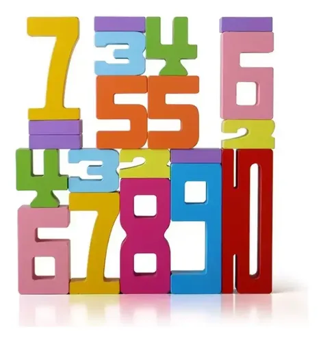 Set De 100 Bloques Numéricos De Madera Montessori 1×1″ | Números Negros Transparentes Para Aprender Matemáticas