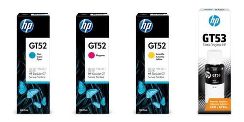 Combo Tinta Hp Gt53 + Gt52 Colores Original Ink Tank