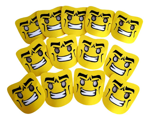 Lego, Mascaras Artesanales En Goma Eva, Pack X10 Unidades