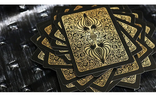 Baraja de juego de cartas Premium Bicycle Aureo Black color negro