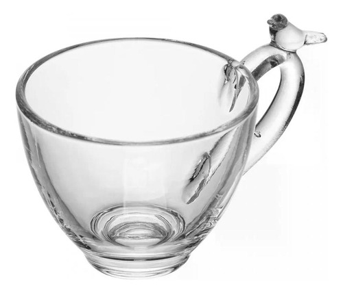 Cj 4 Xicaras Cafe Cristal Ecologico C/ Pires Bird 80ml Wolff