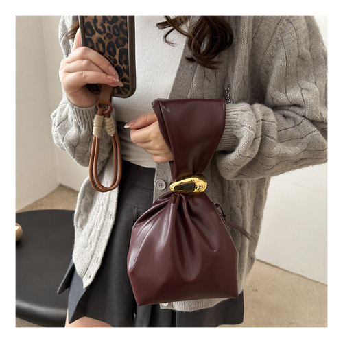 Bolso De Fiesta Simple Con Cierre Lateral De Pu Clutch
