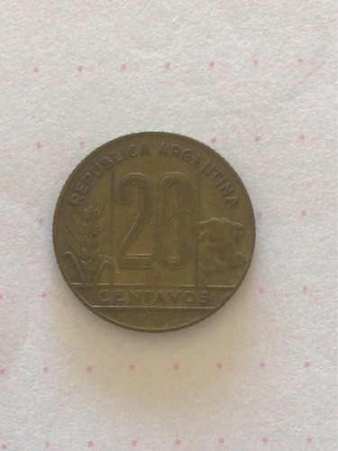Monedas X2 20 Centavos Argentina 1949