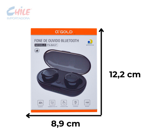 Fone Bluetooth Sem Fio Bateria Longa Duração Chamadas Música Preto