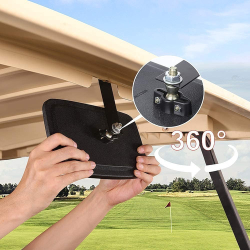 Imagen 3 de 6 de Espejo Retrovisor P/ Carrito De Golf.ez Go, Club Car, Yamaha