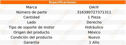 (1) Soporte Motor Der Bmw 535i Xdrive L6 3.0l 09/10 Dai