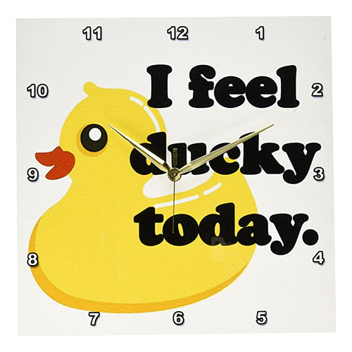 3drose Dpp__2 I Feel Ducky Today. Reloj De Pared De Pato De.