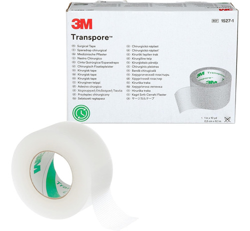 Venda 3m Transpore 1527-1 Blanco Transparente 2,5cmx10m 1rol