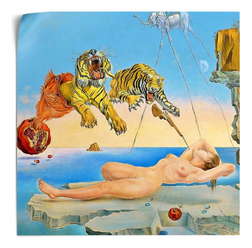 Cartel Papel Mate Sueño Causado Despertar Dalí 90x90
