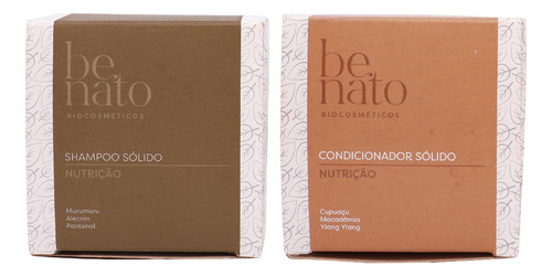  Kit Shampoo + Condicionador Solido - Linha Natural Be.nato