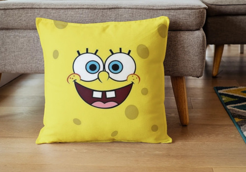 Cojin Decorativo Bob Esponja Diseño Unico Calidad Hogar