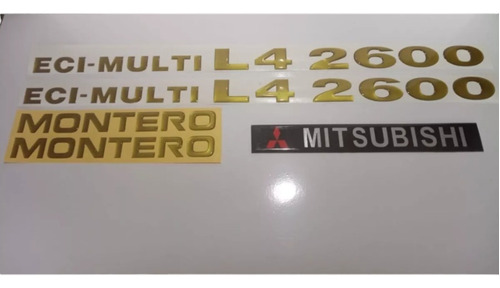 Mitsubishi Montero Pajero L4 2600  Sticker Resinado X 5 Unid