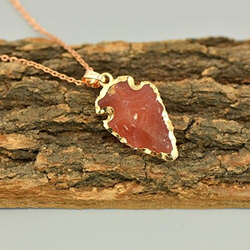 Collar Con Colgante En Forma De Flecha De Cristal Curativo D