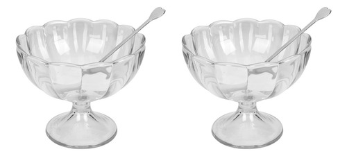 2 Juegos De Tazas De Ensalada Transparentes, Tazas De Pudín