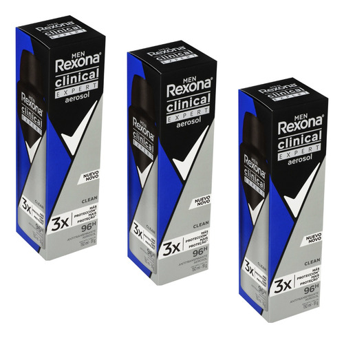 Rexona Clinical Clean X150ml Pack X3u