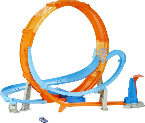 Hot Wheels Massive Loop Mayhem Track Set Con Una Enorme P...