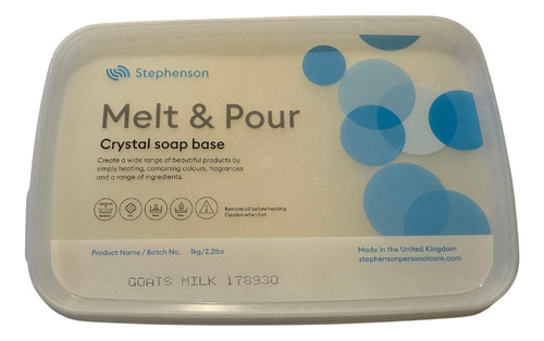 Stephenson Melt & Pour Crystal Soap Base Goats Milk 1kg