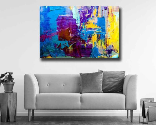 Lámina Extra Grande Abstracto 120x70 Canvas Hd Tela