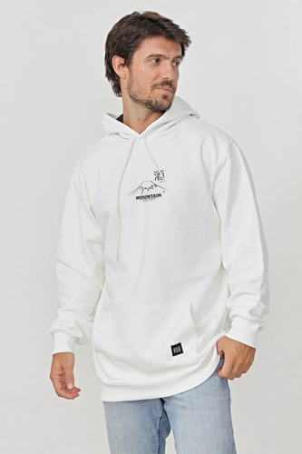 Buzo Canguro Viste Vilo Oversize Estampado Mountain Frisado