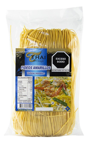 Fideos Chinos Amarillos, Thai Heritage, Bolsa, 400g