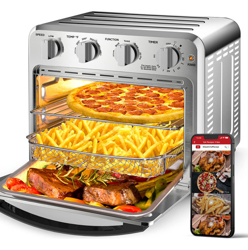 Geek Chef Combo De Horno Tostador Y Freidora De Aire, Encime