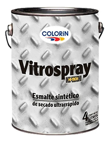 Esmalte Síntetico Vitrospray Secado Rápido Negro 4 Litros