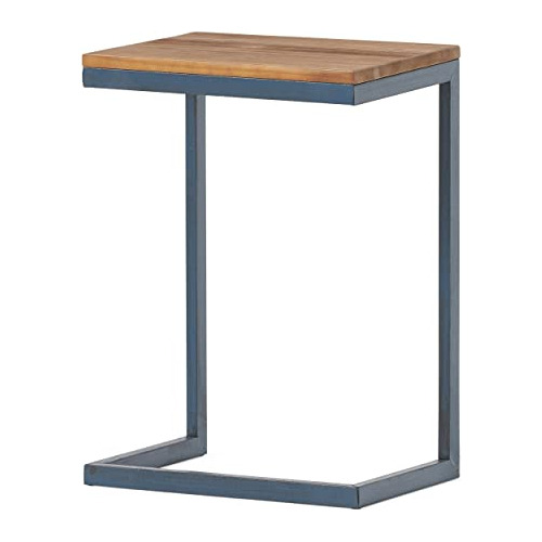 Kora Outdoor Firwood C-shaped Accent Table, Antique / B...