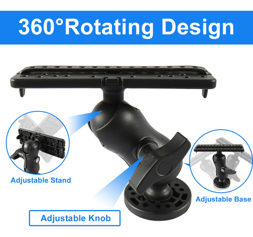 Soporte De Montaje Para Buscador De Peces Giratorio De 360°