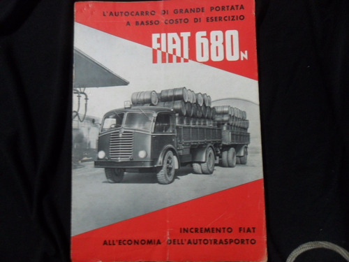 Folleto  Camion Fiat 680n 680 No Manual 1952  Antiguo