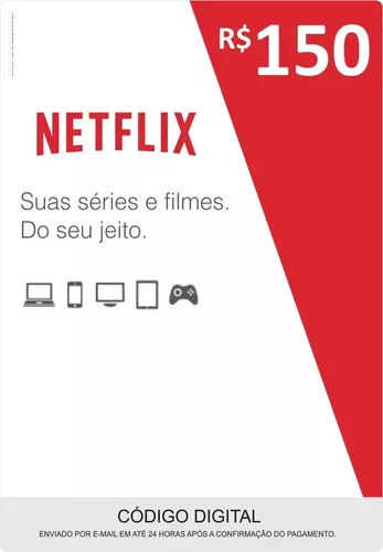 Cartão Assinatura Netflix R$ 150 Reais - Envio Na Hora