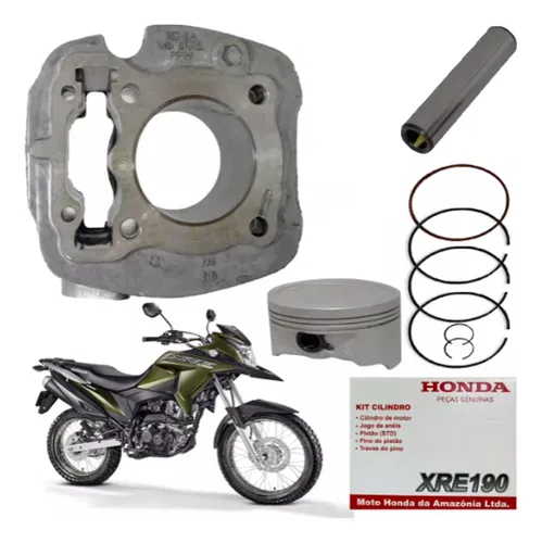 Kit Camisa Pistão Anel Xre 190 Metal Original | Frete grátis Kit Camisa Pistão Anel Xre 190 Metal Original | Frete grátis