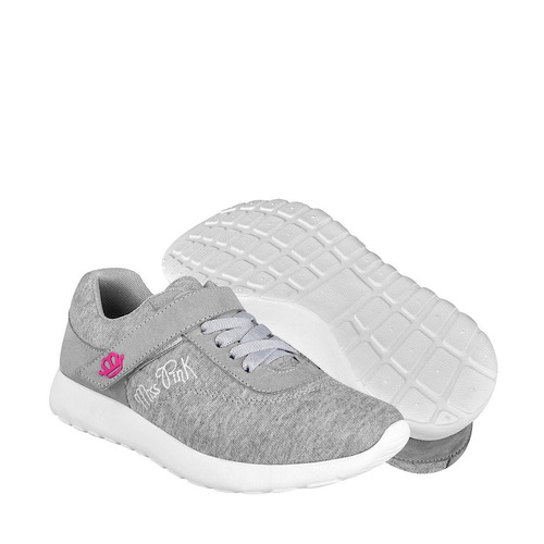 Zapatos Atleticos Y Urbanos Miss Pink 130023 3-6 Textil Gris