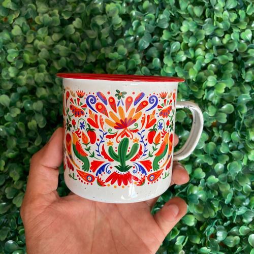 Imagen 3 de 4 de Taza Peltre Tenango D4 Diseño Mexicano Mexico