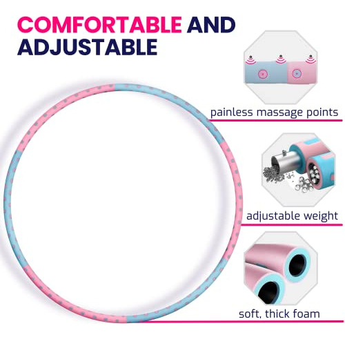 Hula Hoops Con Peso Para Mujeres - Aro De Ejercicio Estable