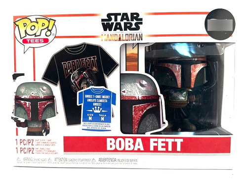 Star Wars Mandalorian Funko Pop Boba Fett   + Camiseta Xl 
