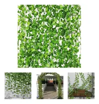 Comprar Trepadeira Hera Artificial Realista Com 25 Metros 12 Peças Cor Verde Jardim Vertical Trepadeira Folhagens Painel Verde Trepadeira Hera Artificial