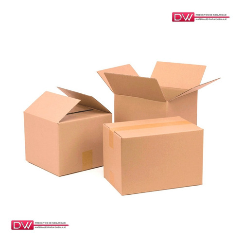 Imagen 3 de 10 de Cajas Cartón Corrugado Embalaje Reforz 50x38,5x38cm X25u Dw