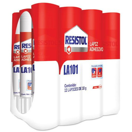 Lapiz Adhesivo Resistol 978007 10gr Paq C/12 Piezas