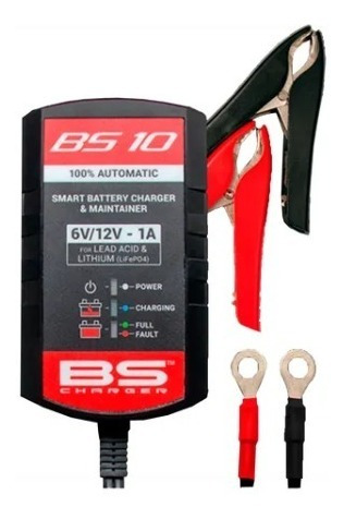 Cargador De Batería Inteligente Para Moto Bs Bs10 6v/12v 1a