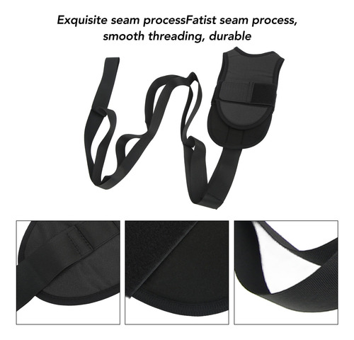 Paquete De Correa De Camilla Para Piernas Nylon Yoga Negro