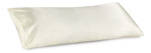 Funda De Almohada Corporal De Saten Blanco Marfil 50x137cm