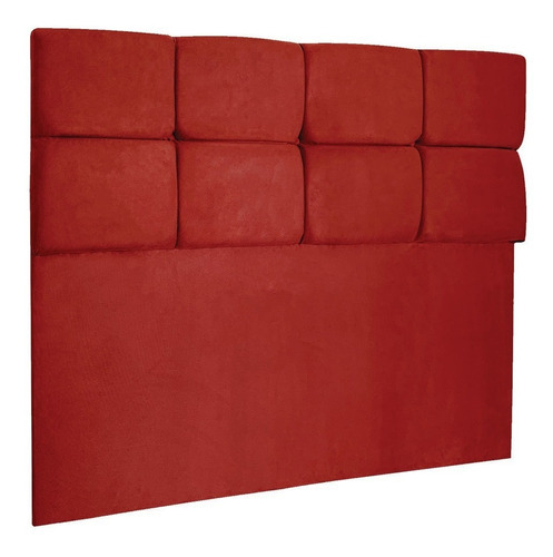 Cabeceira Queen 1,60m Nina Suede - Pallazio Cor Vermelho