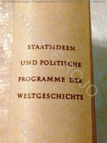 Libro Alemán Ideas Estatales Programa Políticas Mundo Usado