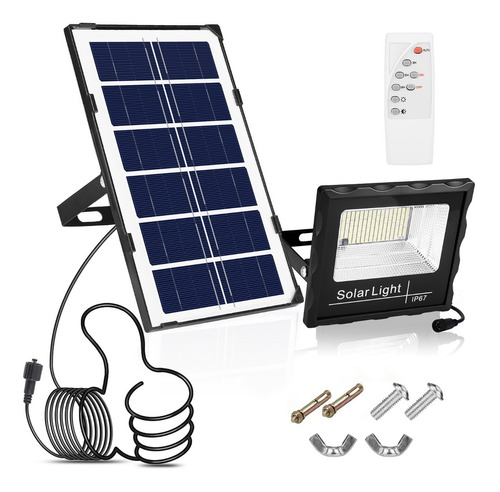 Luz Solar Exterior Con Mando A Distancia, 170led