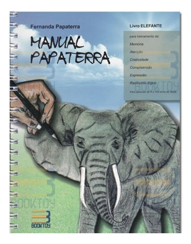 Livro Manual Papaterra Elefante Booktoy Fernanda Papaterra