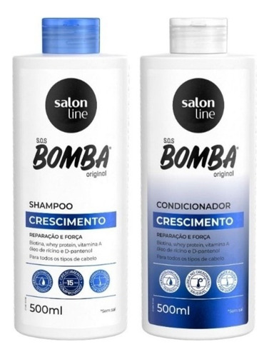 Salon Line Kit Sos Bomba Shampoo 500ml E Condicionador 500ml