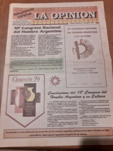 Diario La Opinión 31 07 1996 Rafaela Atahualpa Yupanqui 